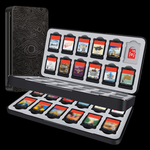 FUNLAB Switch Game Case with 48 Game Card Storage - Brown Black - Black Eye