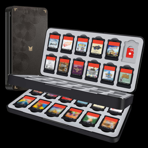 FUNLAB Switch Game Case with 48 Game Card Storage - Brown Black - Zonai