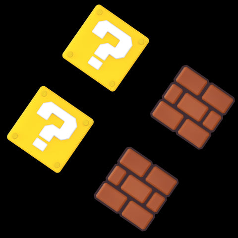 Switch Thumb Grips - Question Mark Block Yellow & Brick Block Brown