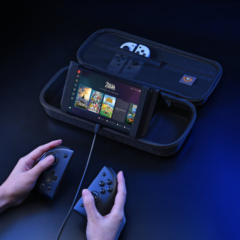Switch Carrying Case with 24-Game-Card Slots & Joypad Storage - Black